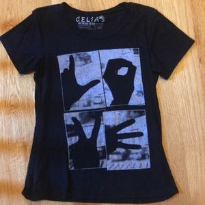 Black “LOVE” t shirt